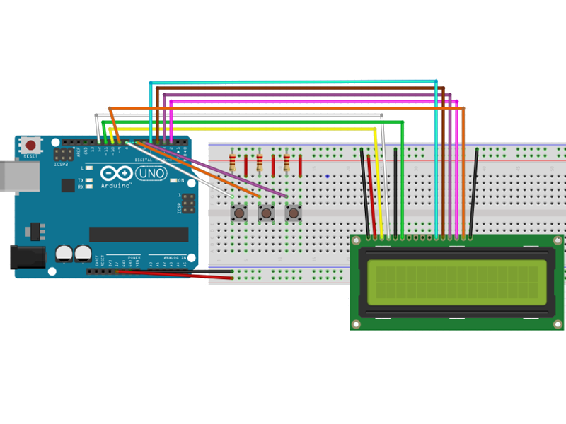 Circuito lcd brillo contraste