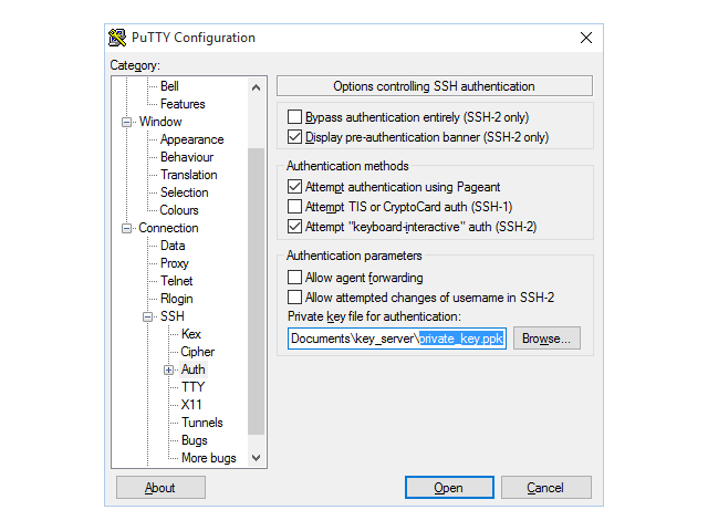 Colocar key de autenticación