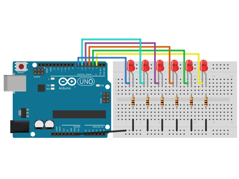 Esquema arduino luces rítmicas