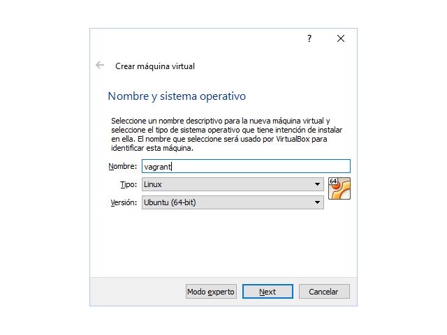 Crear maquina virtual vagrant