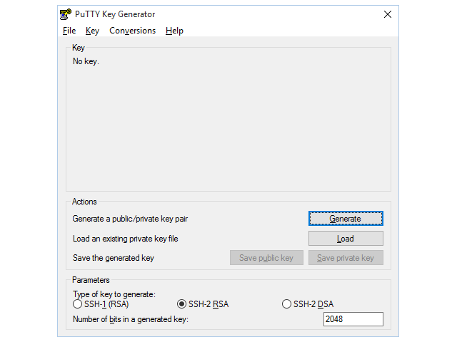 Putty key generator