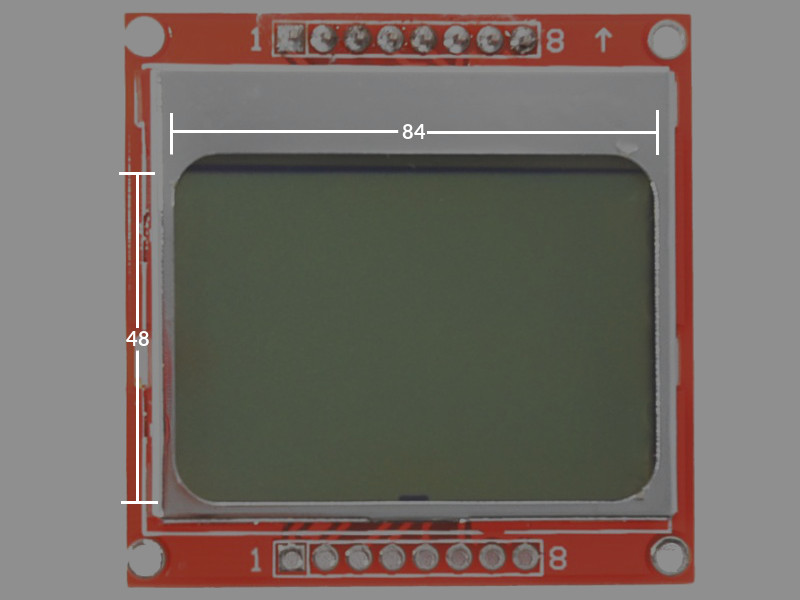 Lcd nokia5110 coordenadas