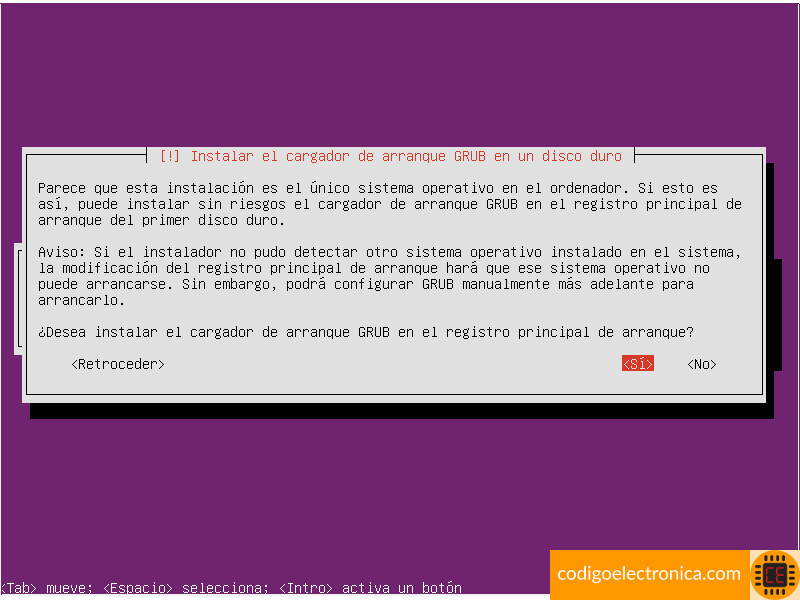 Configurar arraque GRUB