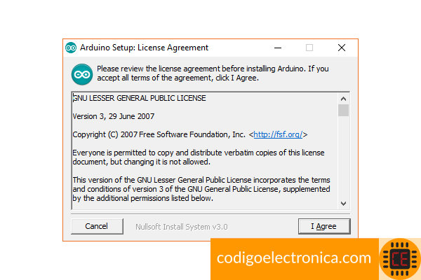 Arduino acuerdos de licencía