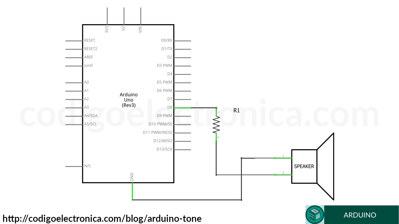 Arduino tone conexión