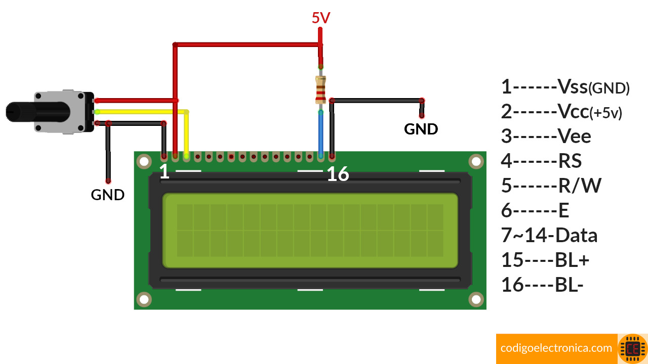 Pines lcd 2x16