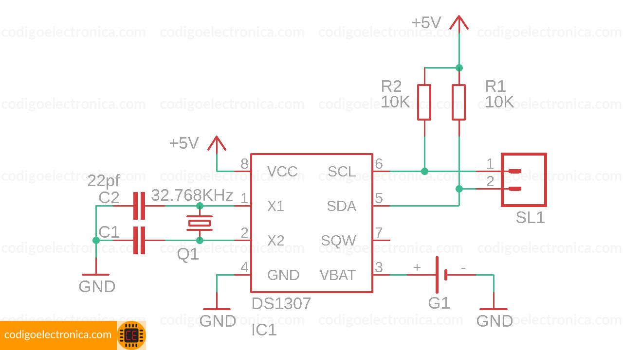 RTC DS1307 circuito