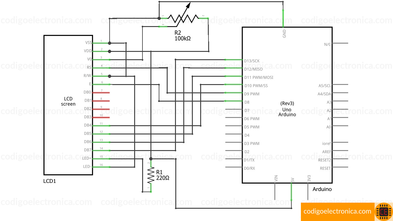 Conexión LCD schem