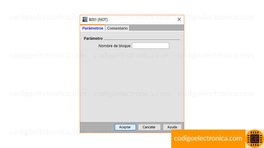 Bloque NOT parametros