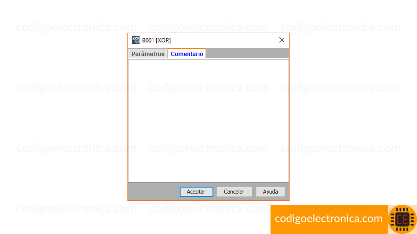 Bloque XOR comentario