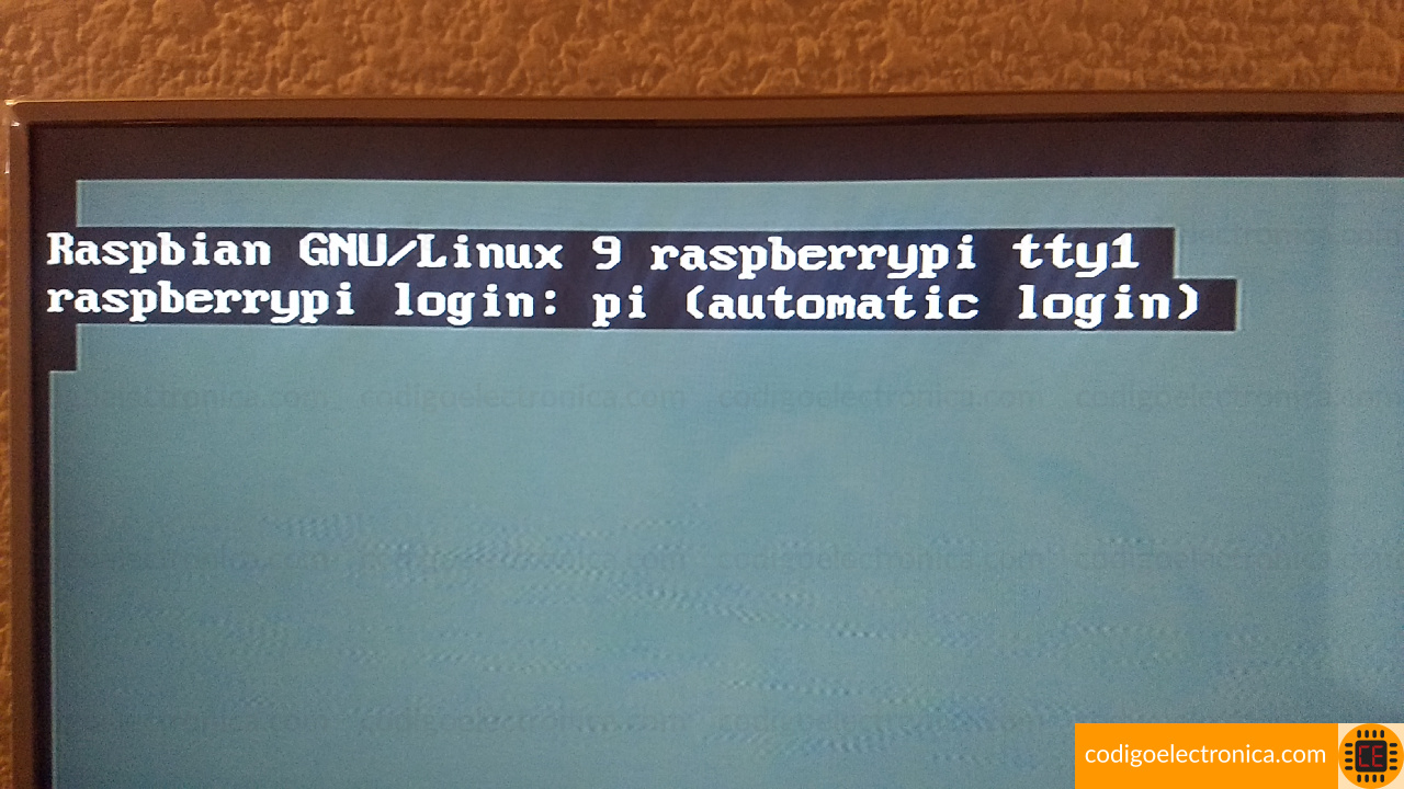 Conexión raspberry login