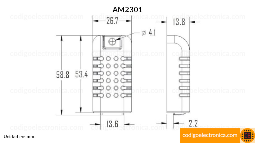 AM2301 dimenciones