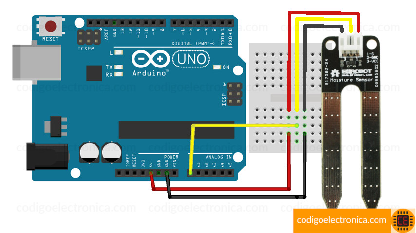 Circuito sensor humedad arduino