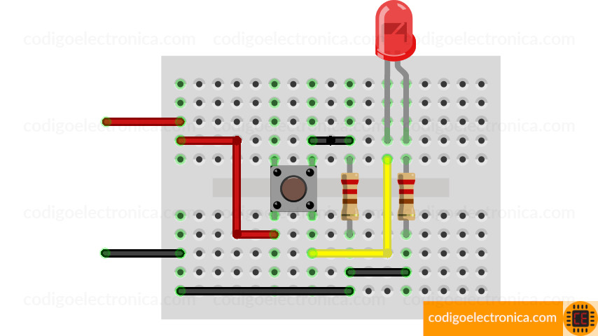 Circuito pull down breadboard