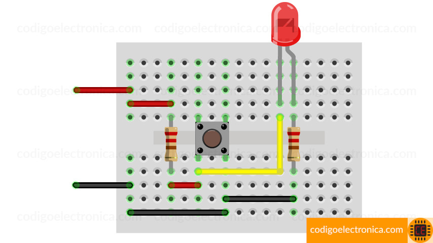 Circuito pull up breadboard