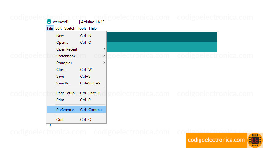 Preferencias entorno arduino