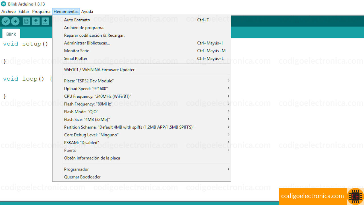 Variables del esp32