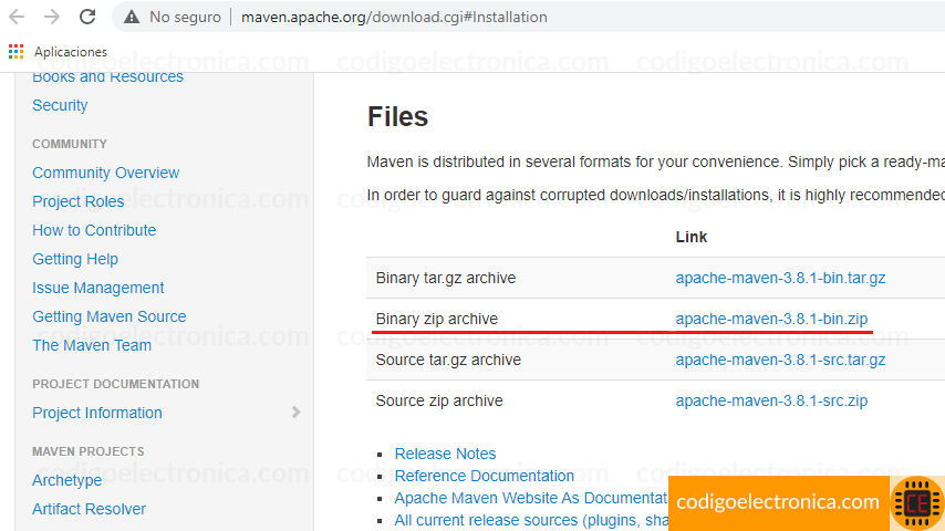 Descargar apache maven