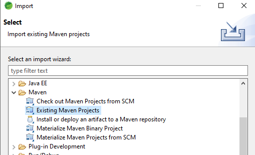 Importar proyecto maven