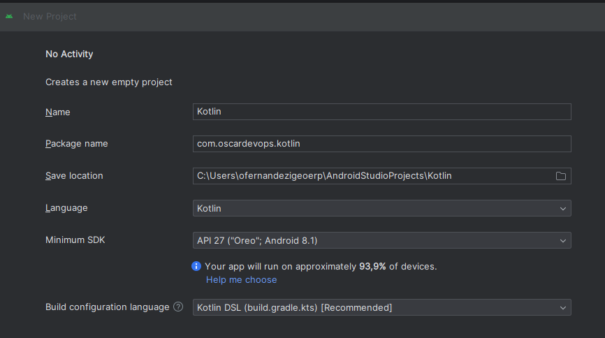 Configurar proyecto para kotlin