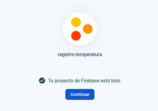 Proyecto firebase creado