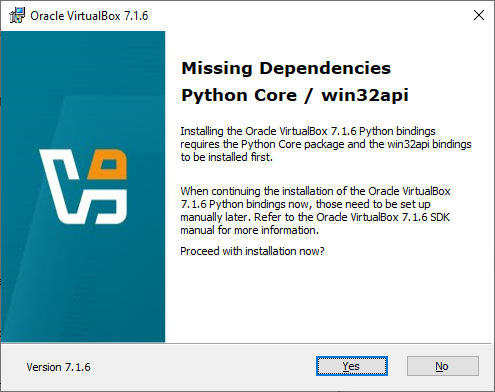 Dependencias para virtualbox