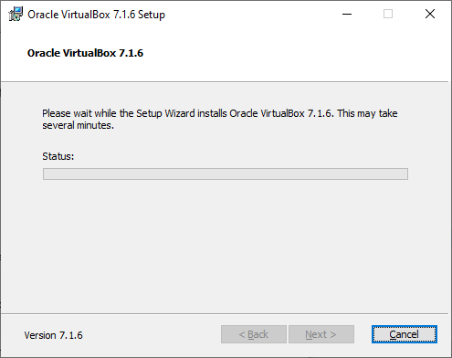 Proceso de instalación de virtualbox