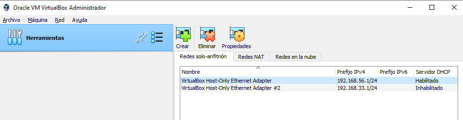  interfaz host-only con DHCP
