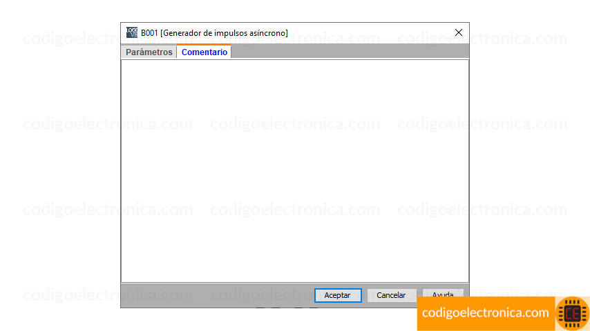 Generador de impulsos asíncrono comentario